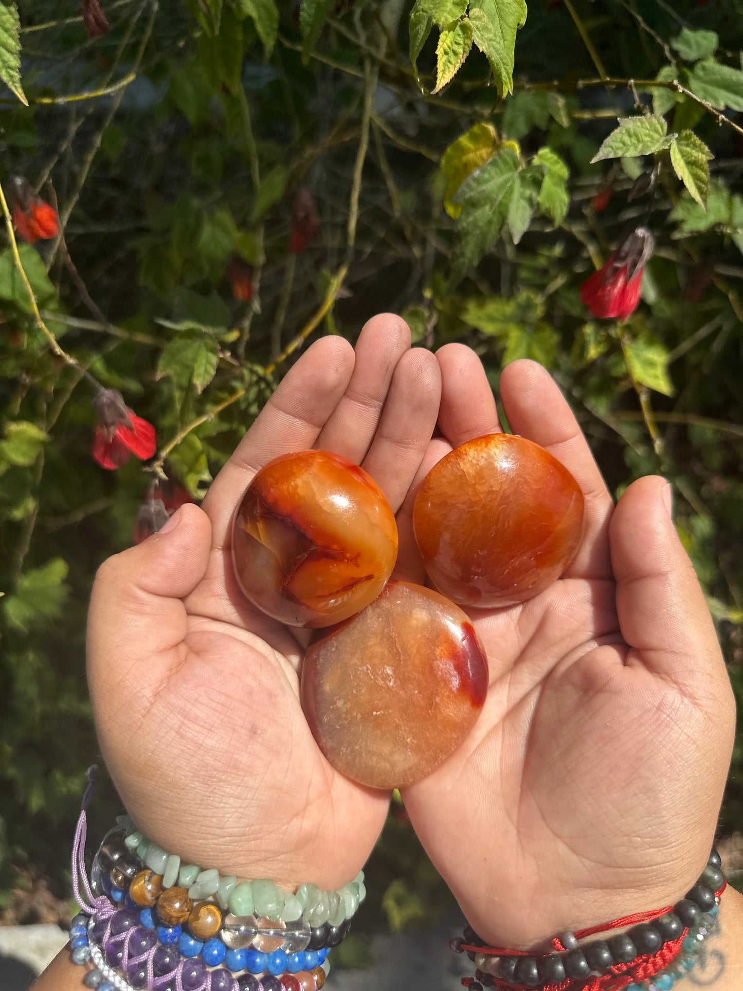 Carnelian Palm Stones