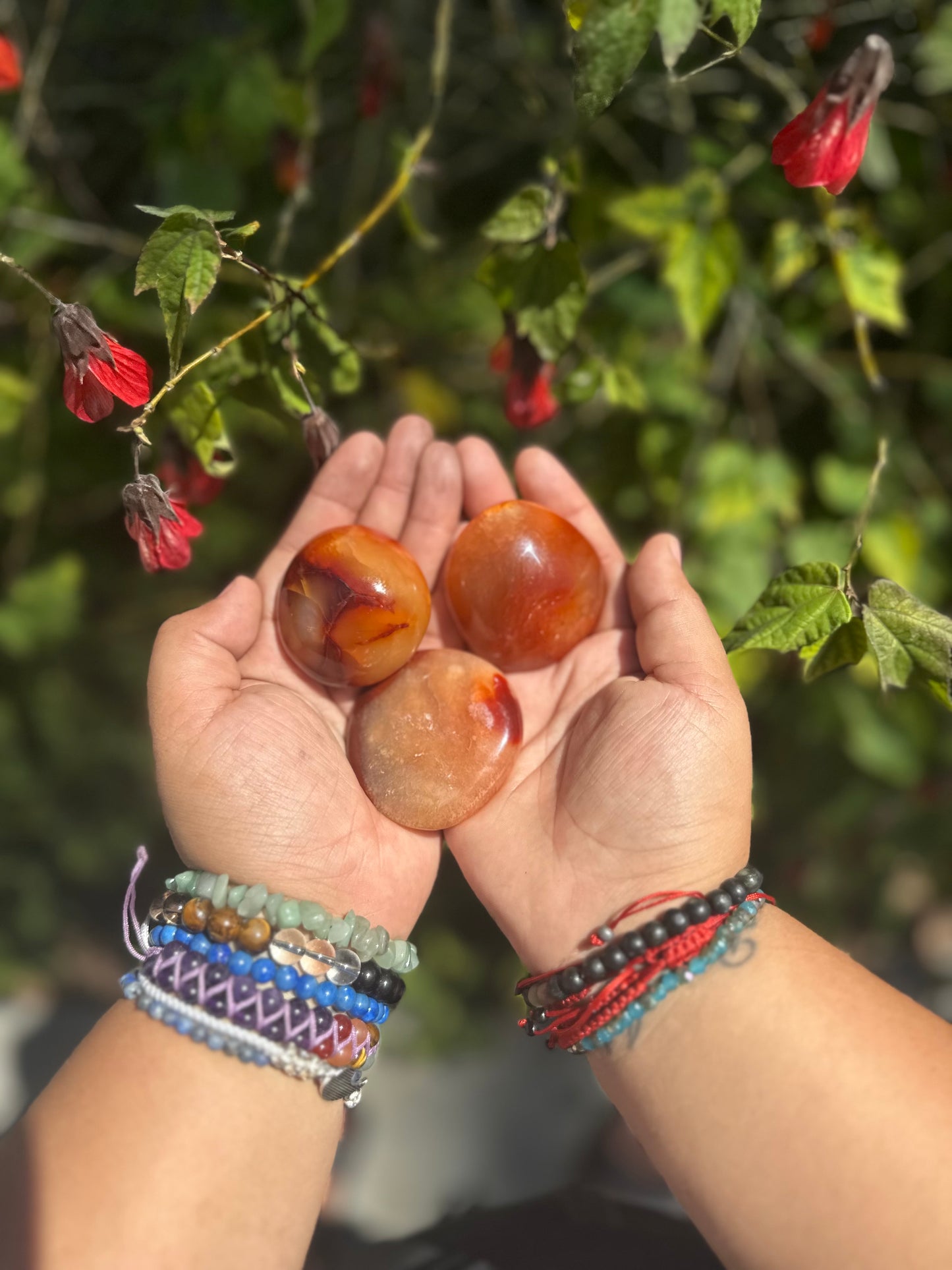 Carnelian Palm Stones