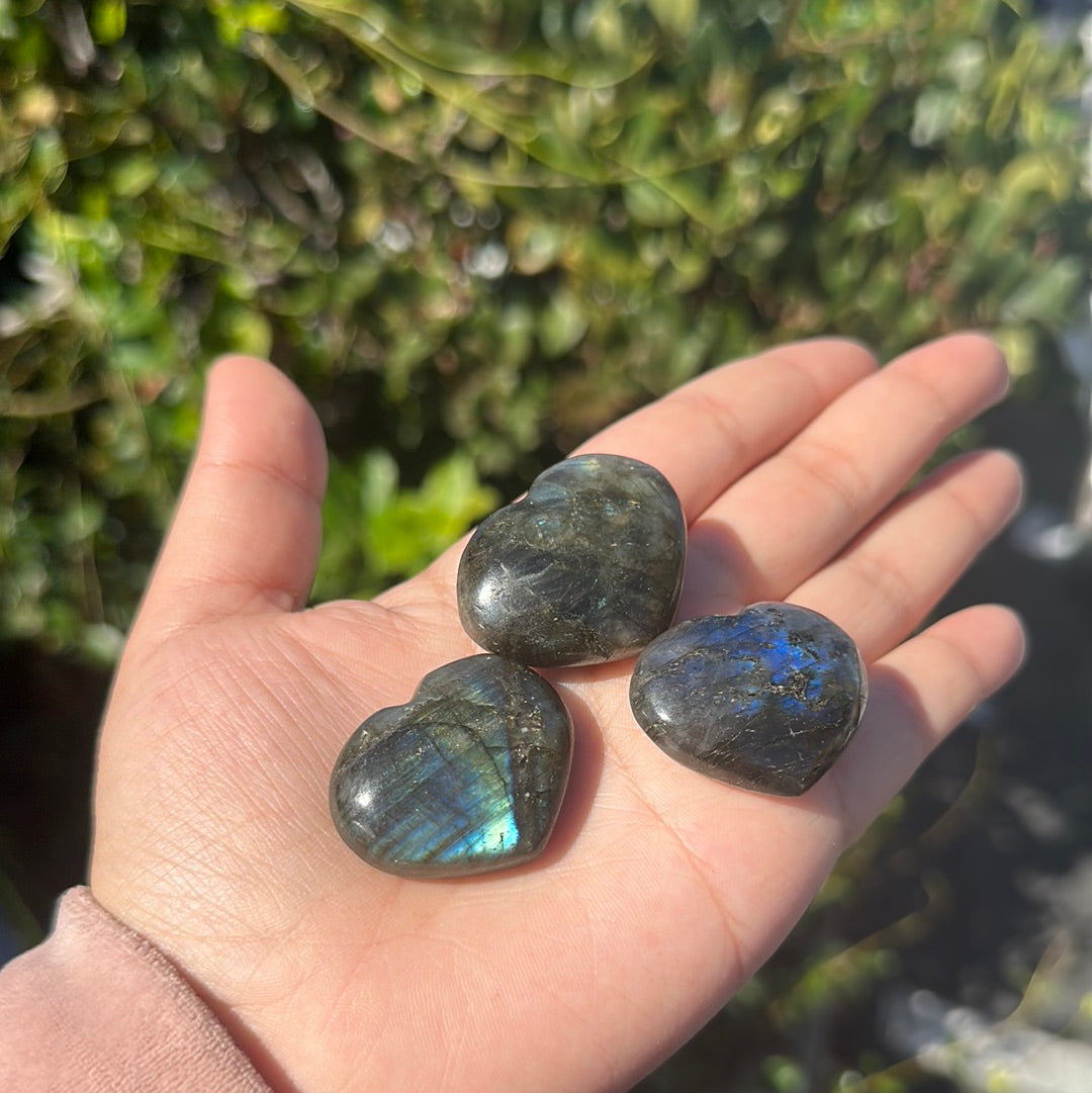 Labradorite Hearts