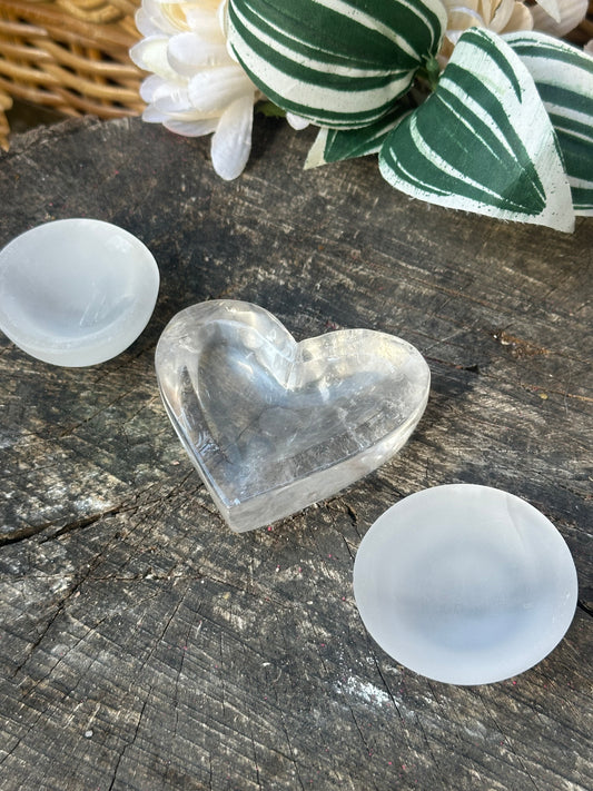 Clear Quartz Heart Bowl