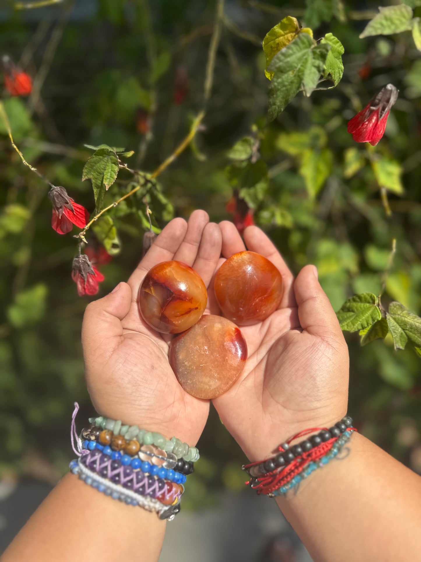 Carnelian Palm Stones