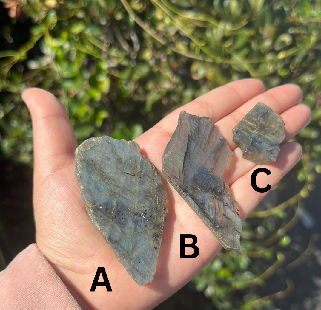 Labradorite slabs