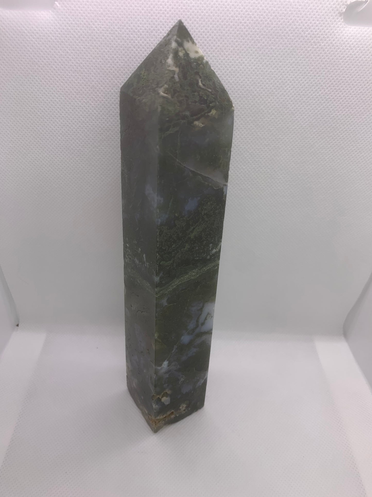 Moss Agate Druzy Tower