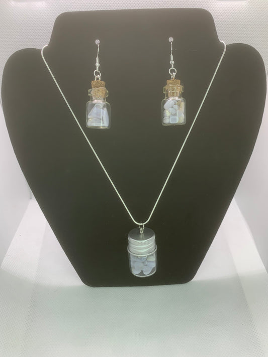 Blue lace agate -Jset-