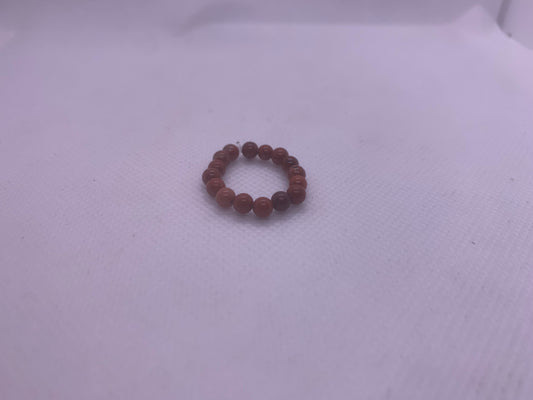 Red Jasper Bead Ring